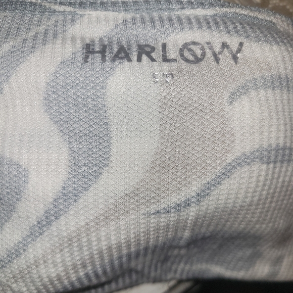 Harlow Scoopneck Patterned Long Sleeve Crop Top S - Picture 6 of 6